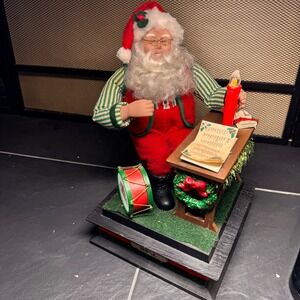 Vintage 1993 Holiday Creations Animated Santa at Desk Lighted Christmas Display